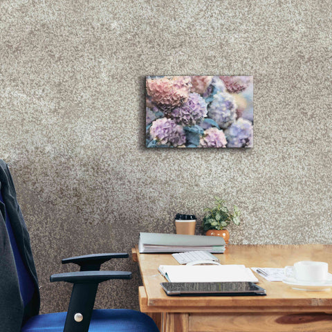 Image of 'Hydrangeas Abstract' by Lori Deiter, Canvas Wall Art,18 x 12