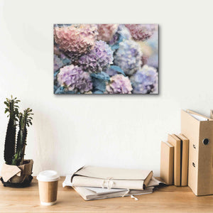 'Hydrangeas Abstract' by Lori Deiter, Canvas Wall Art,18 x 12