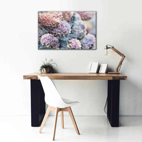 Image of 'Hydrangeas Abstract' by Lori Deiter, Canvas Wall Art,40 x 26