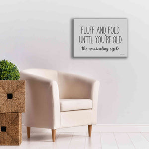 'Fluff and Fold' by Lori Deiter, Canvas Wall Art,26 x 18