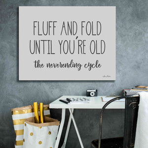 'Fluff and Fold' by Lori Deiter, Canvas Wall Art,34 x 26