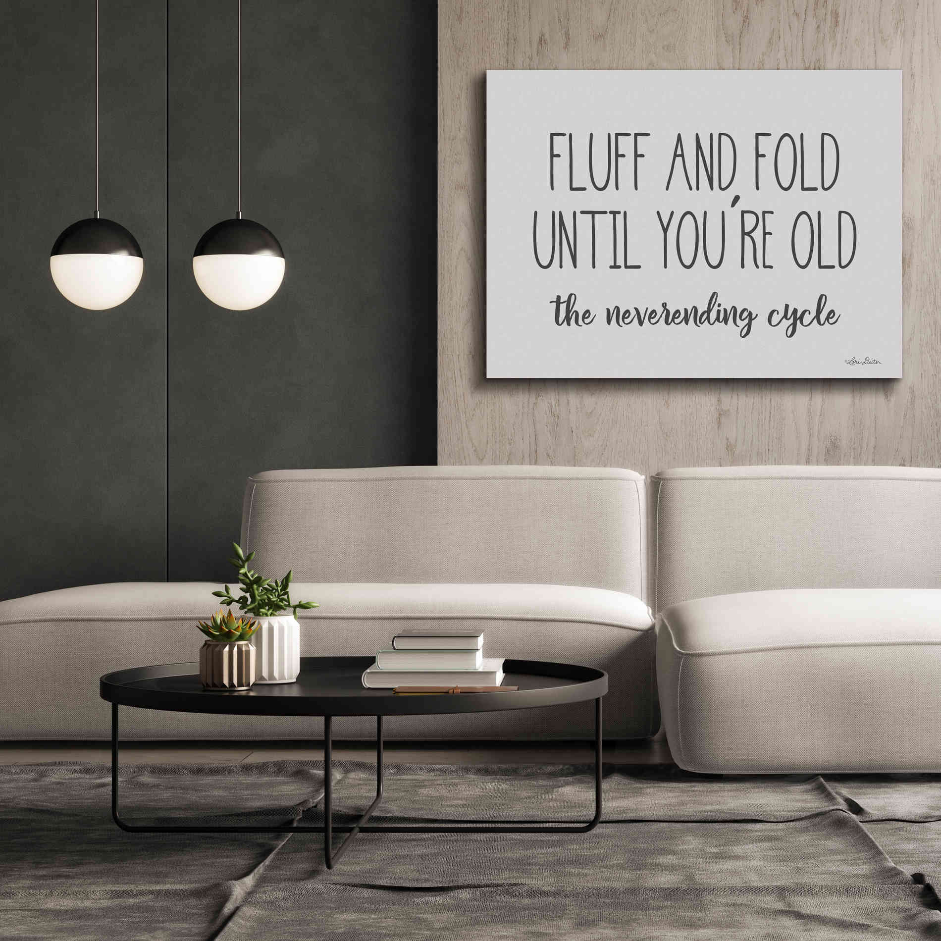 'Fluff and Fold' by Lori Deiter, Canvas Wall Art,54 x 40