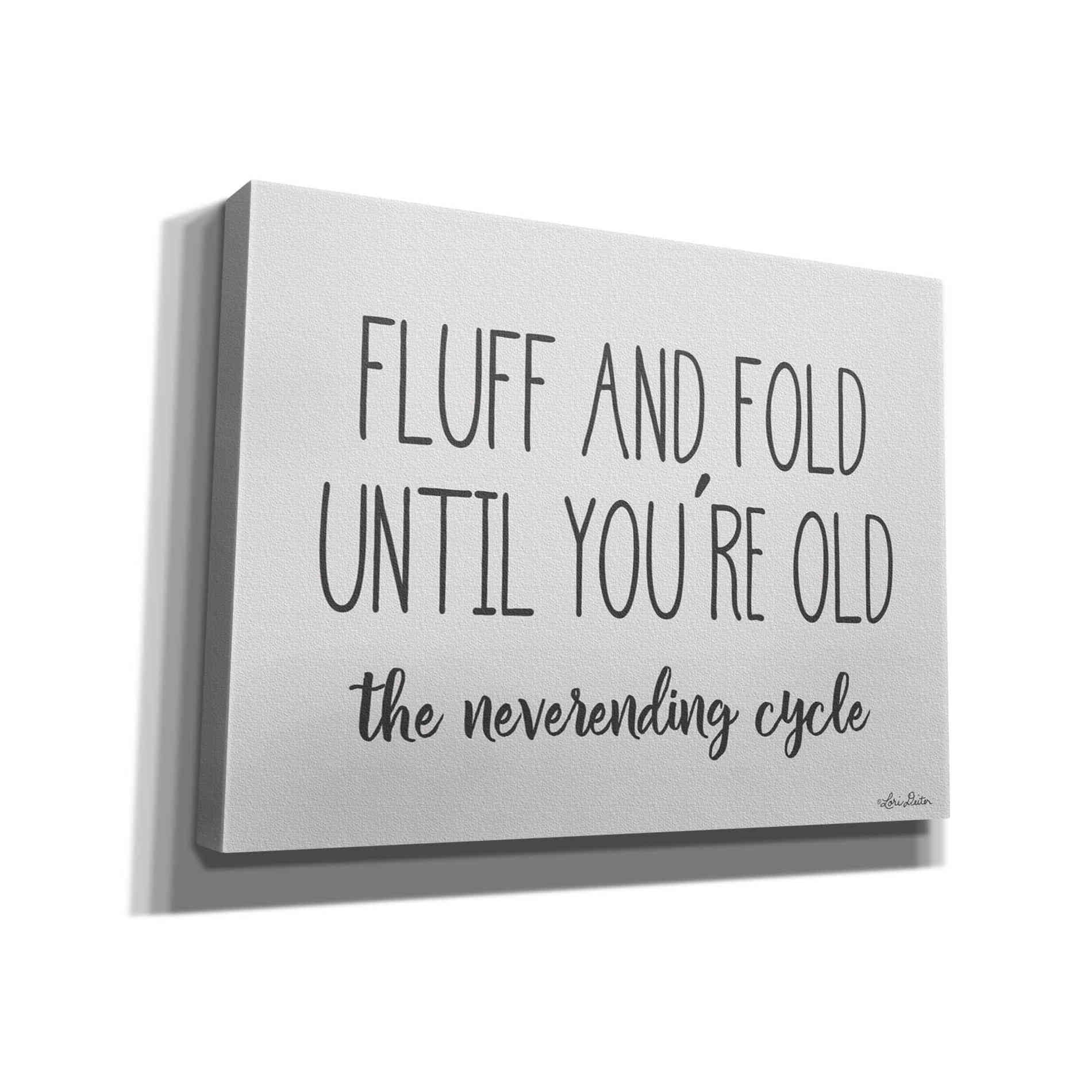 'Fluff and Fold' by Lori Deiter, Canvas Wall Art