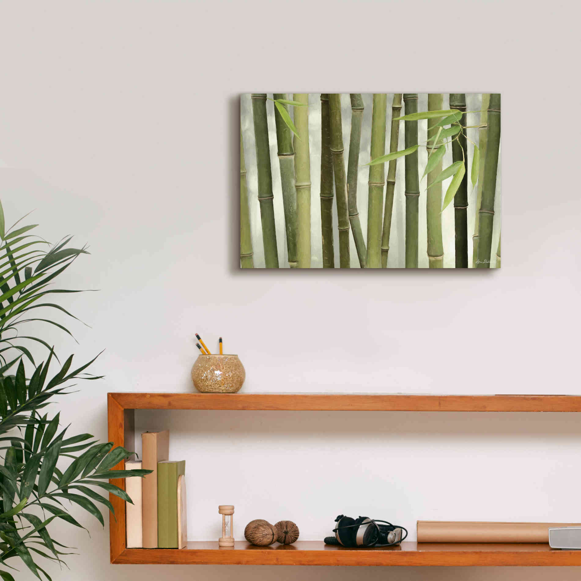 'Backlit Bamboo I' by Lori Deiter, Canvas Wall Art,18 x 12