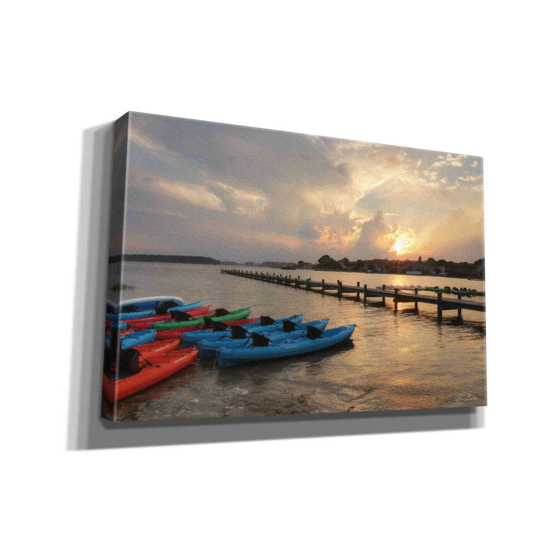 'Bayside Dock' by Lori Deiter, Canvas Wall Art
