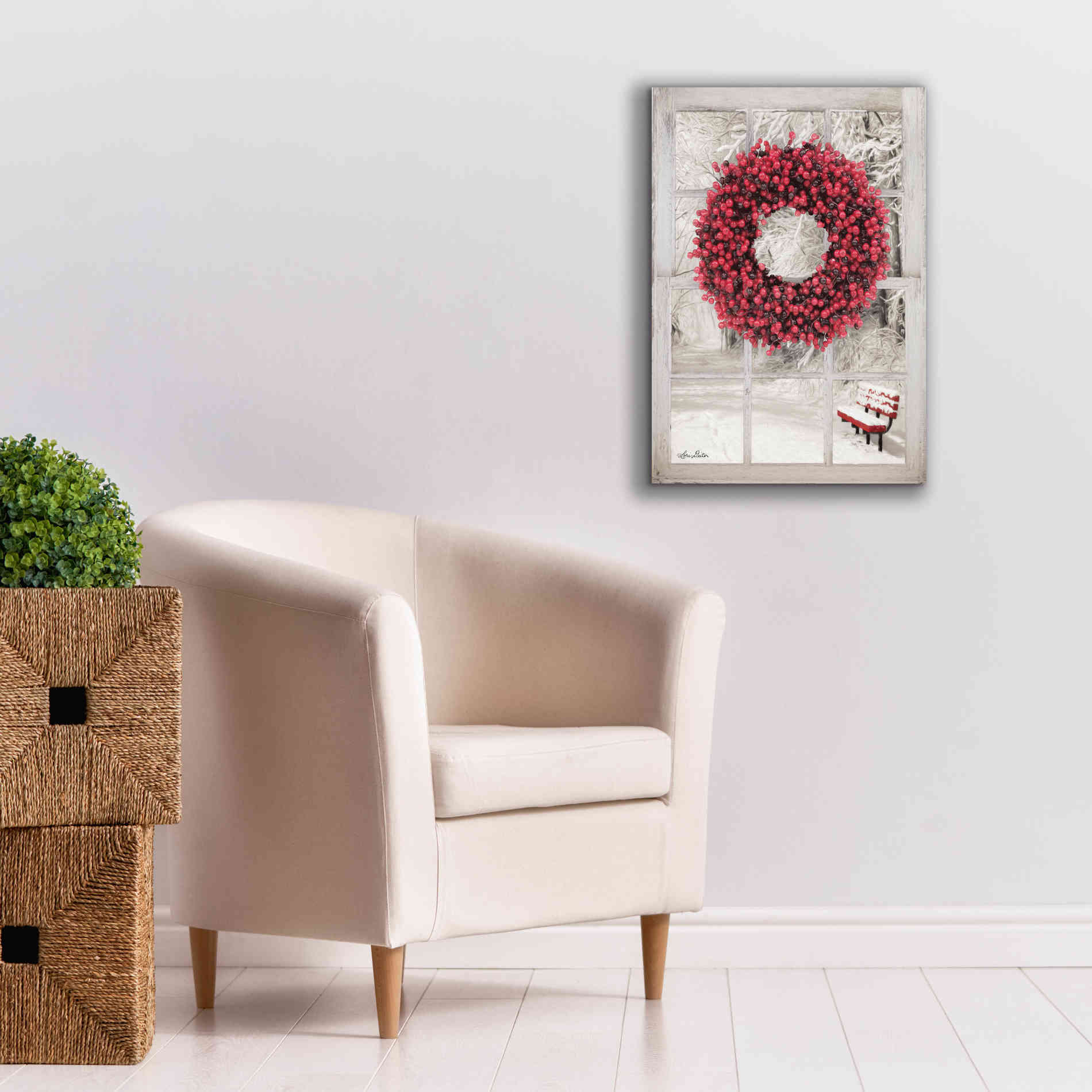 'Beaded Wreath View I' by Lori Deiter, Canvas Wall Art,18 x 26
