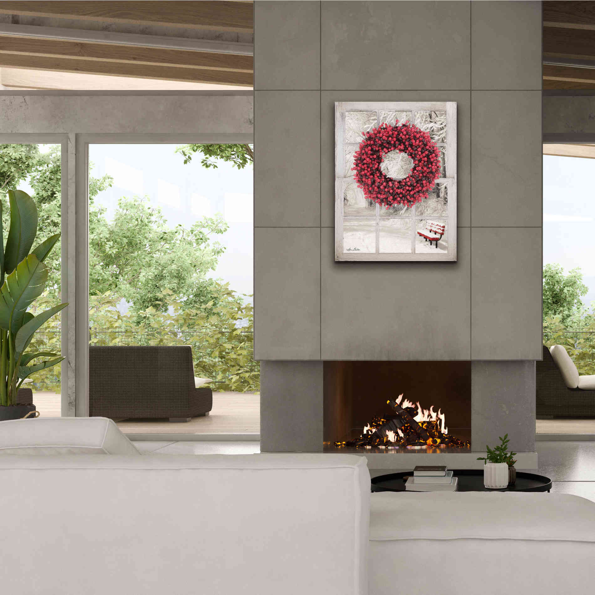 'Beaded Wreath View I' by Lori Deiter, Canvas Wall Art,26 x 34