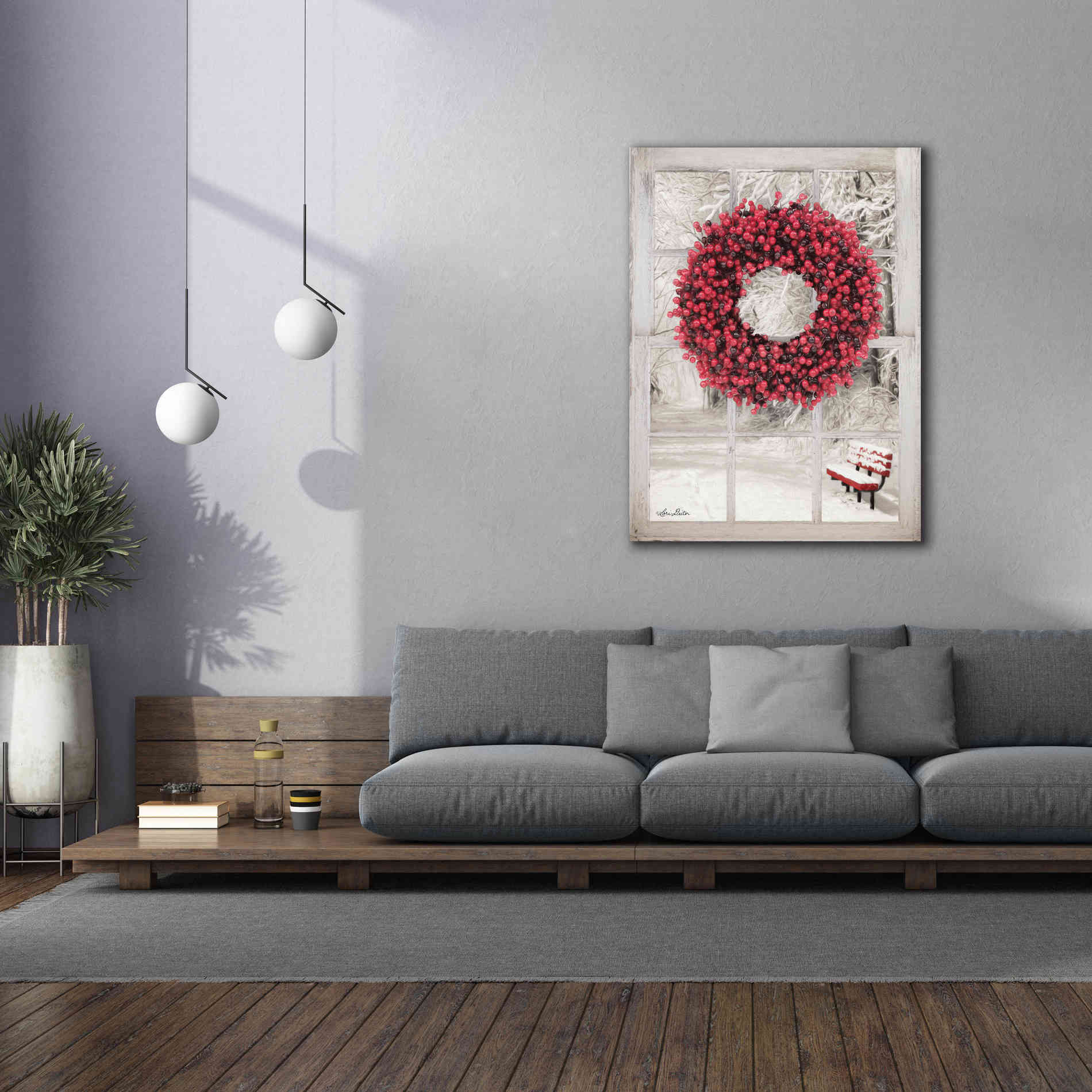 'Beaded Wreath View I' by Lori Deiter, Canvas Wall Art,40 x 54