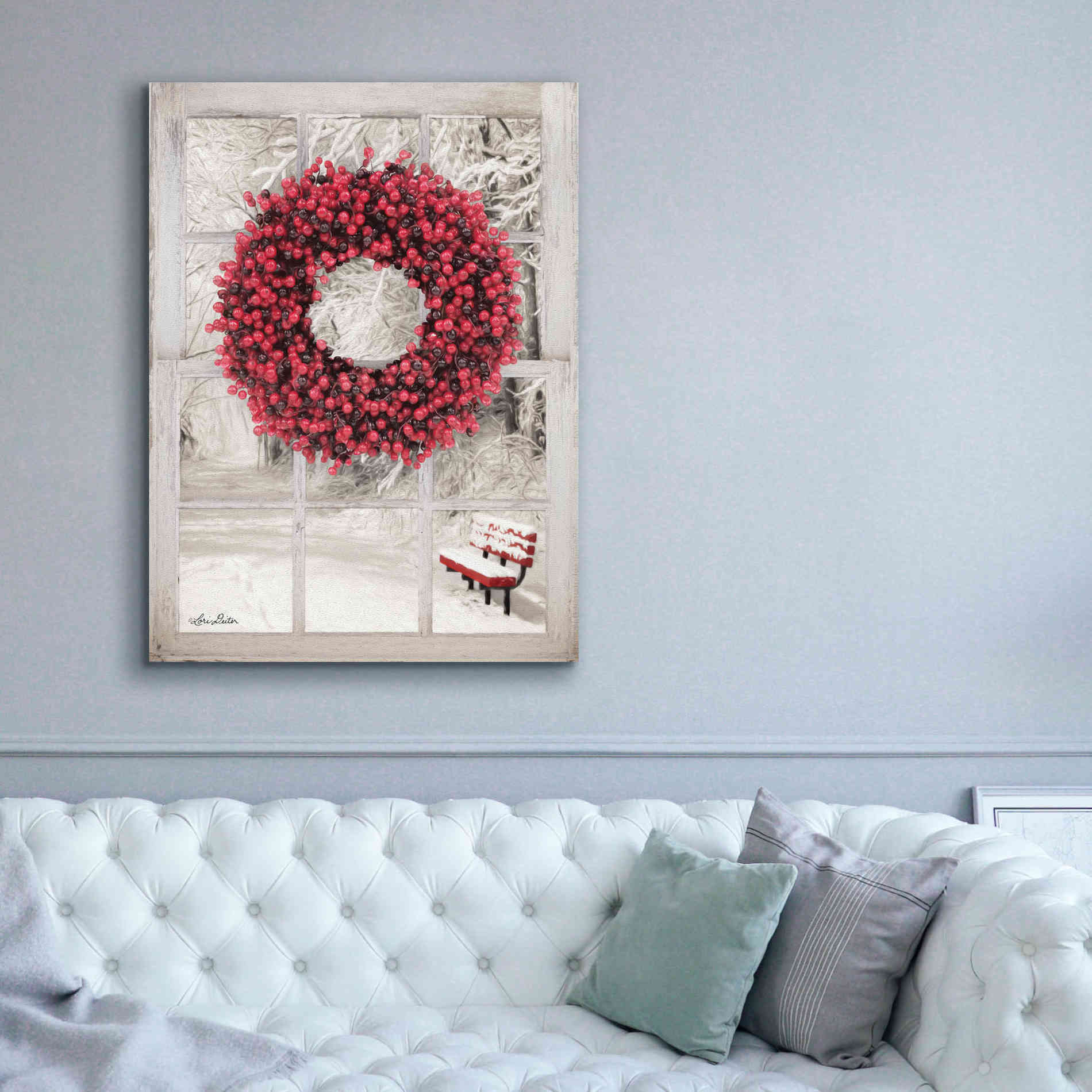 'Beaded Wreath View I' by Lori Deiter, Canvas Wall Art,40 x 54