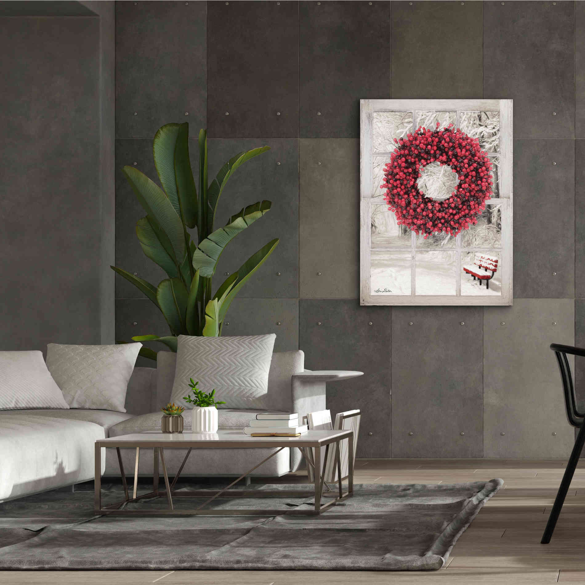 'Beaded Wreath View I' by Lori Deiter, Canvas Wall Art,40 x 54