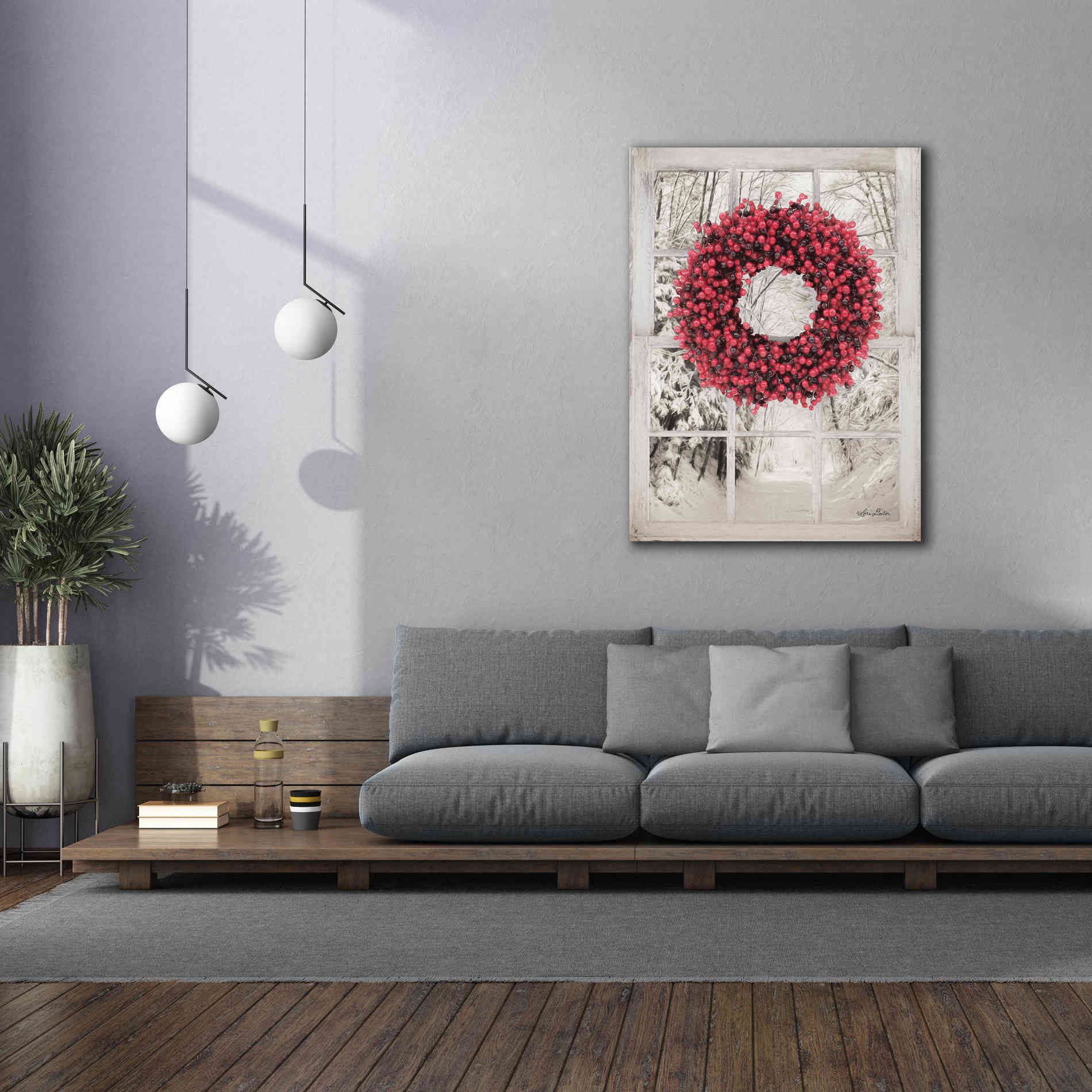 'Beaded Wreath View II' by Lori Deiter, Canvas Wall Art,40 x 54