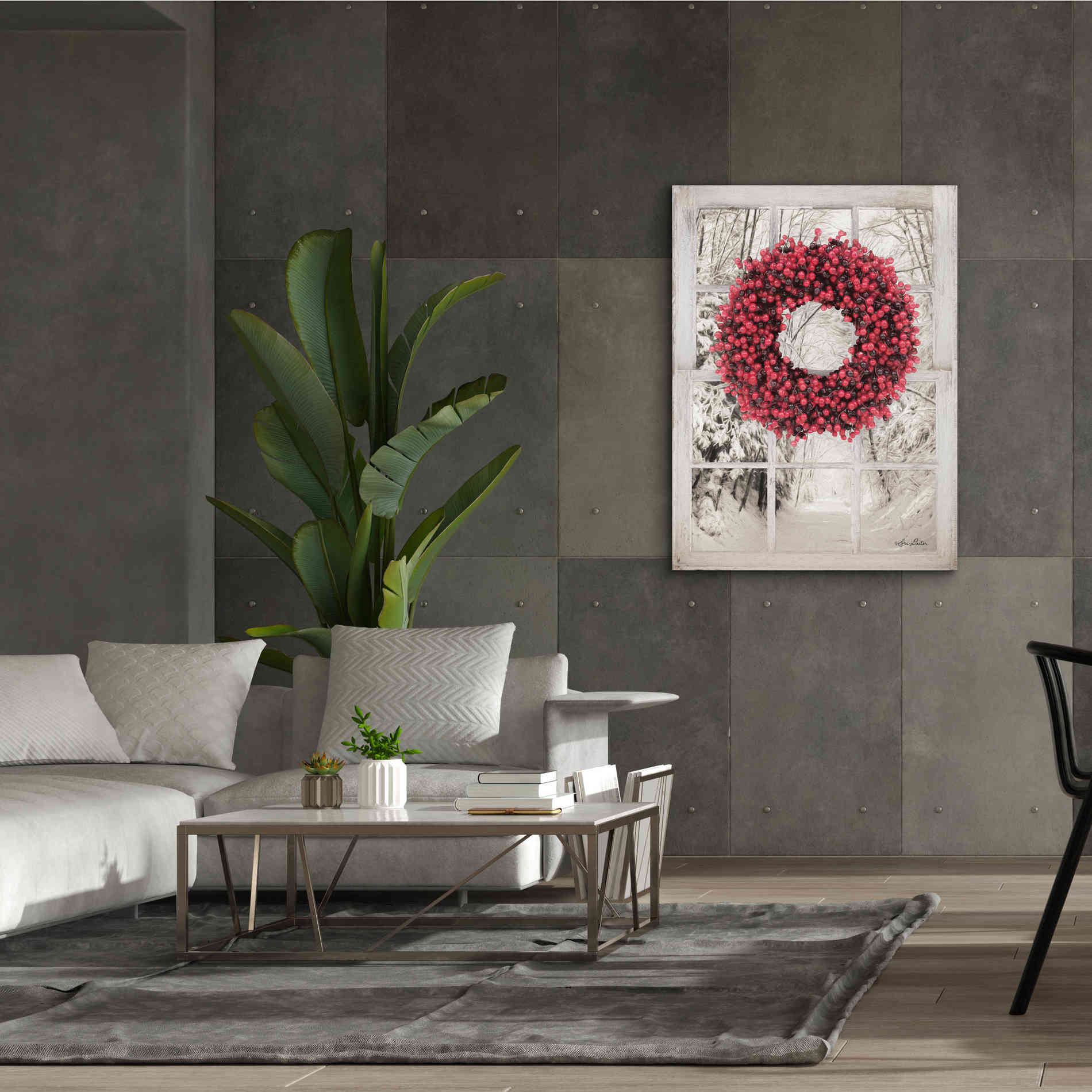 'Beaded Wreath View II' by Lori Deiter, Canvas Wall Art,40 x 54