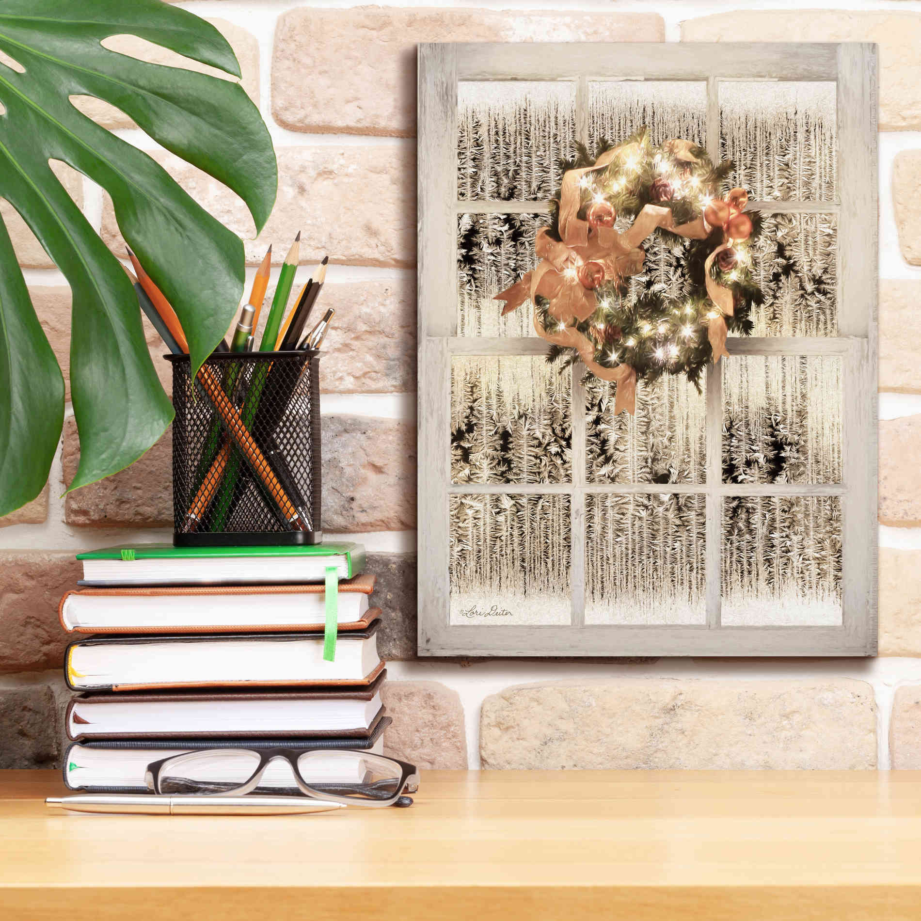 'Frosted Pane Window View' by Lori Deiter, Canvas Wall Art,12 x 16
