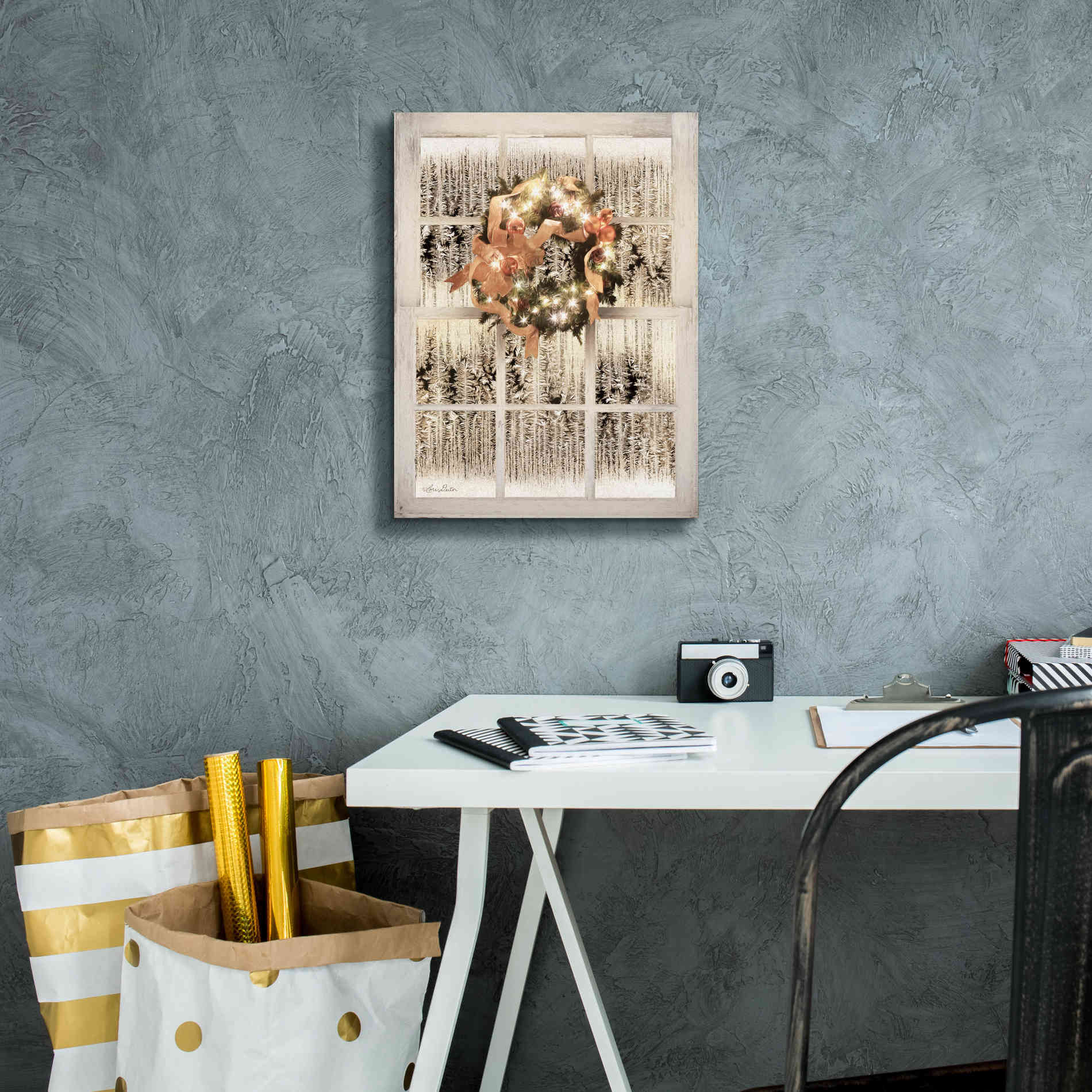 'Frosted Pane Window View' by Lori Deiter, Canvas Wall Art,12 x 16