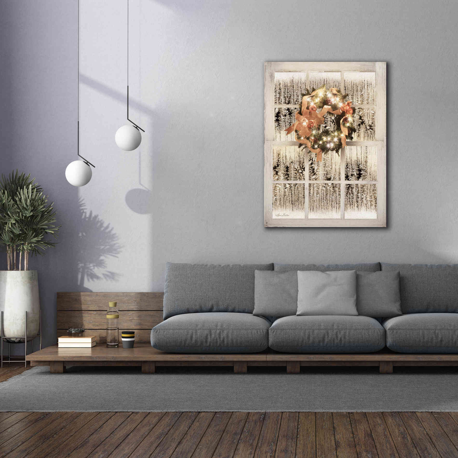 'Frosted Pane Window View' by Lori Deiter, Canvas Wall Art,40 x 54