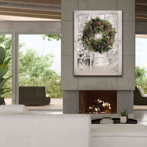'Pine Tree Window View' by Lori Deiter, Canvas Wall Art,40 x 54