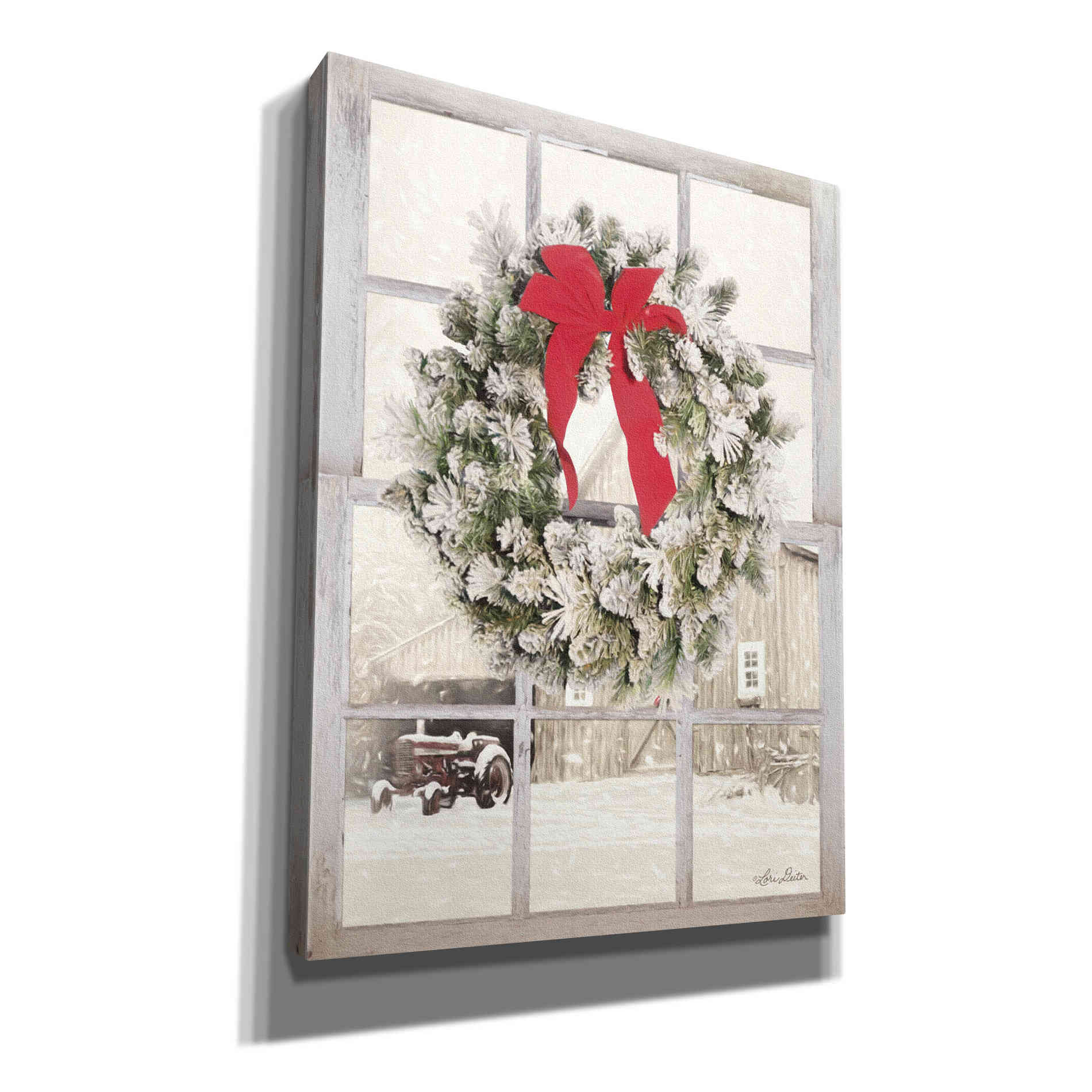 'On the Farm Window View' by Lori Deiter, Canvas Wall Art