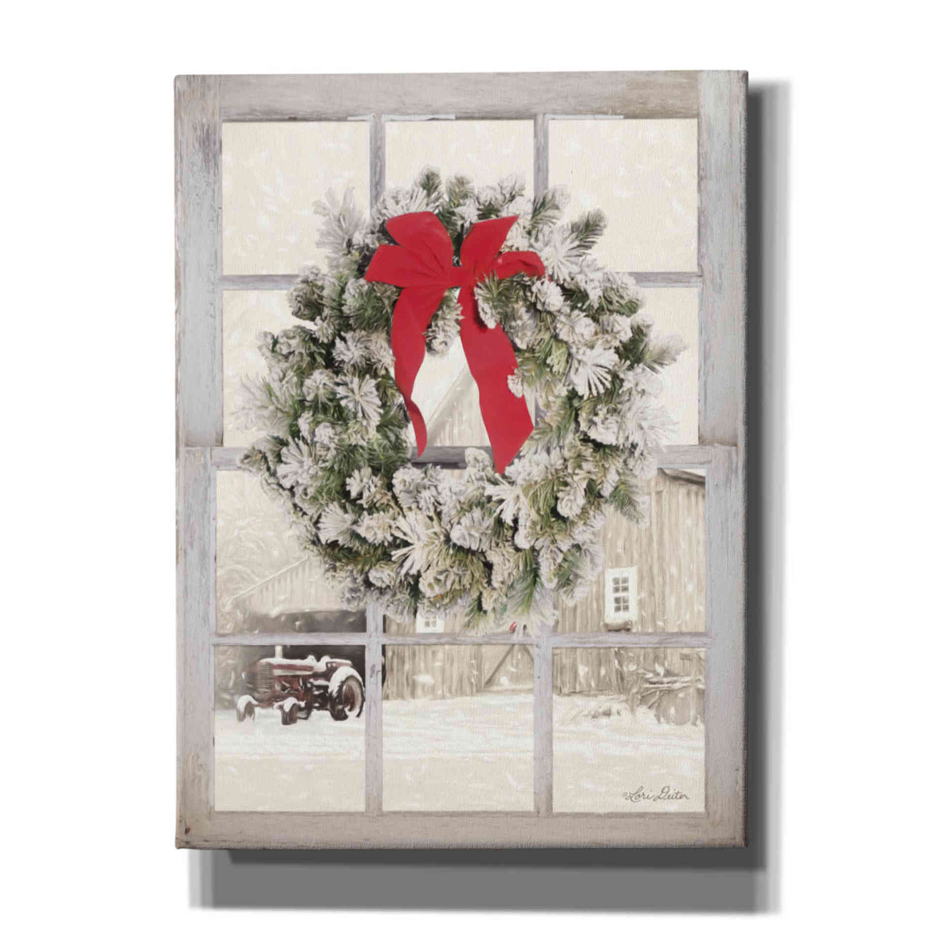 'On the Farm Window View' by Lori Deiter, Canvas Wall Art