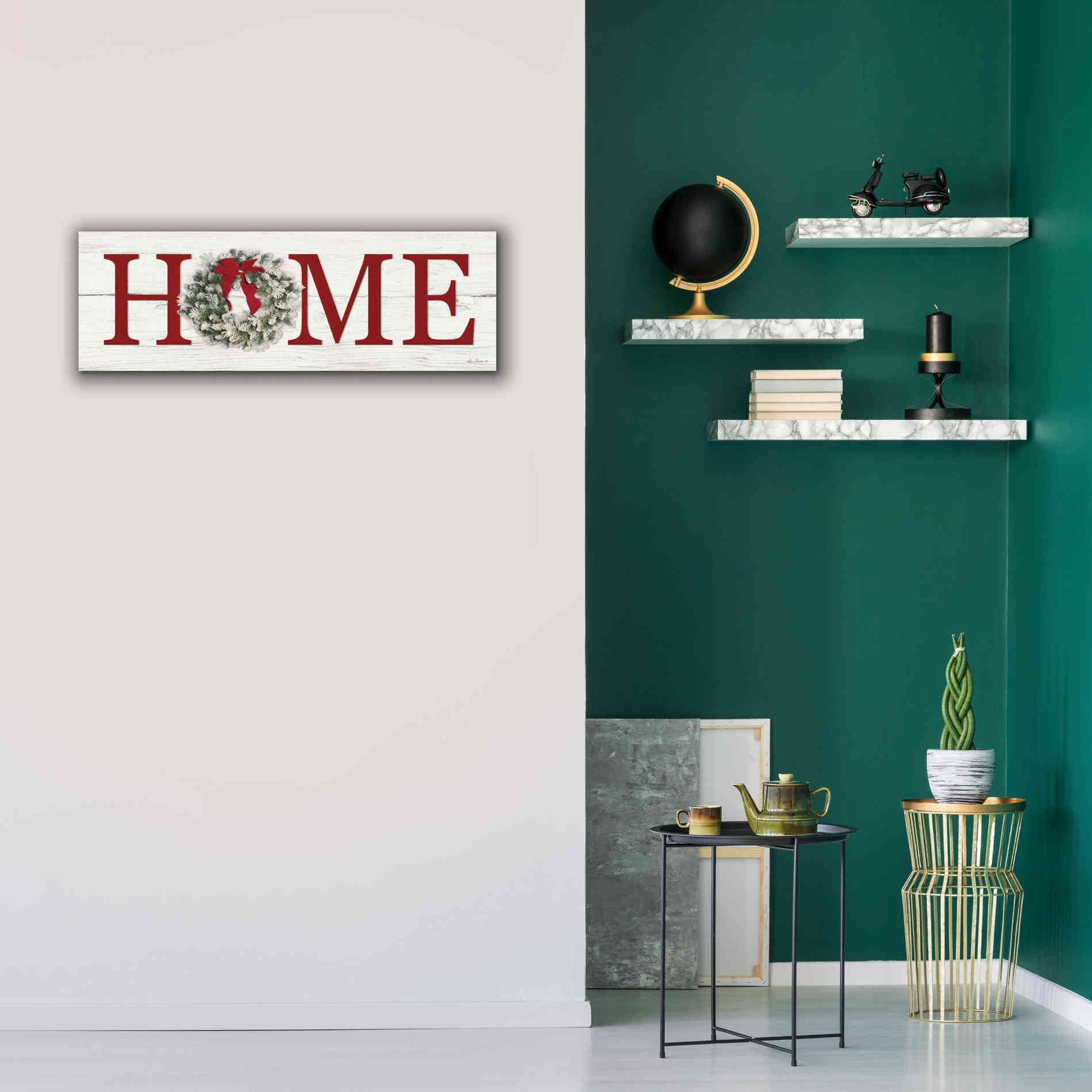 'Christmas Home' by Lori Deiter, Canvas Wall Art,36 x 12
