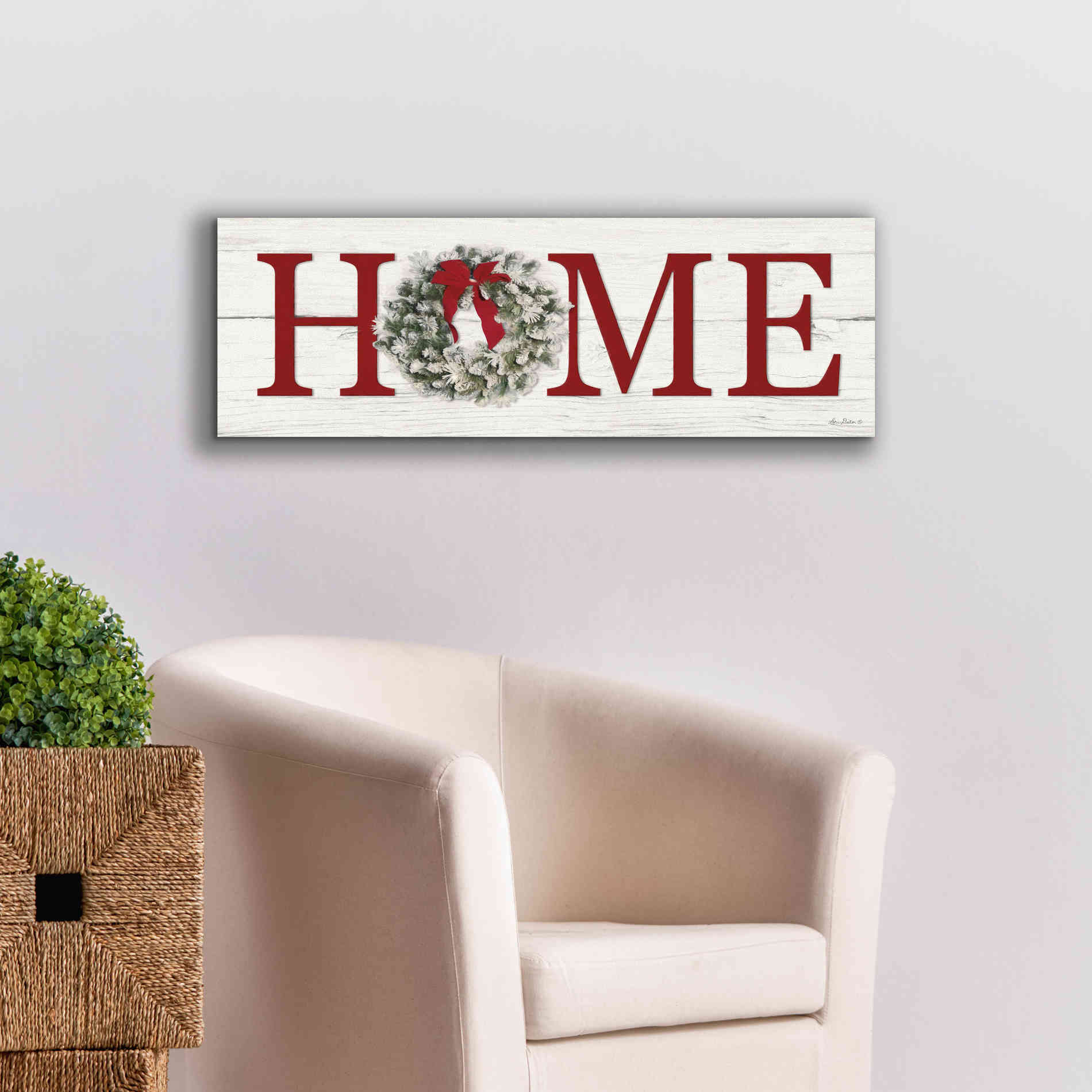 'Christmas Home' by Lori Deiter, Canvas Wall Art,36 x 12