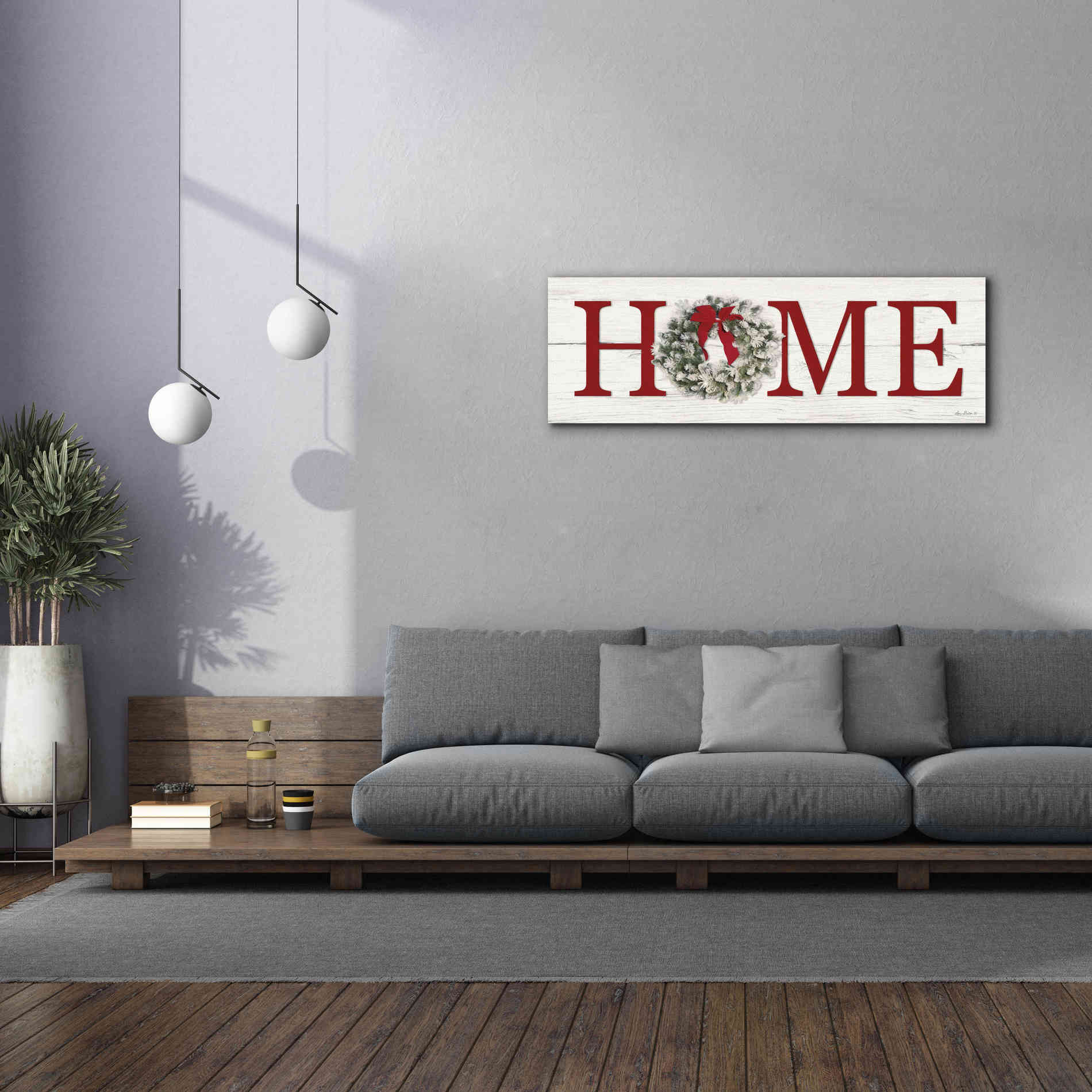 'Christmas Home' by Lori Deiter, Canvas Wall Art,60 x 20