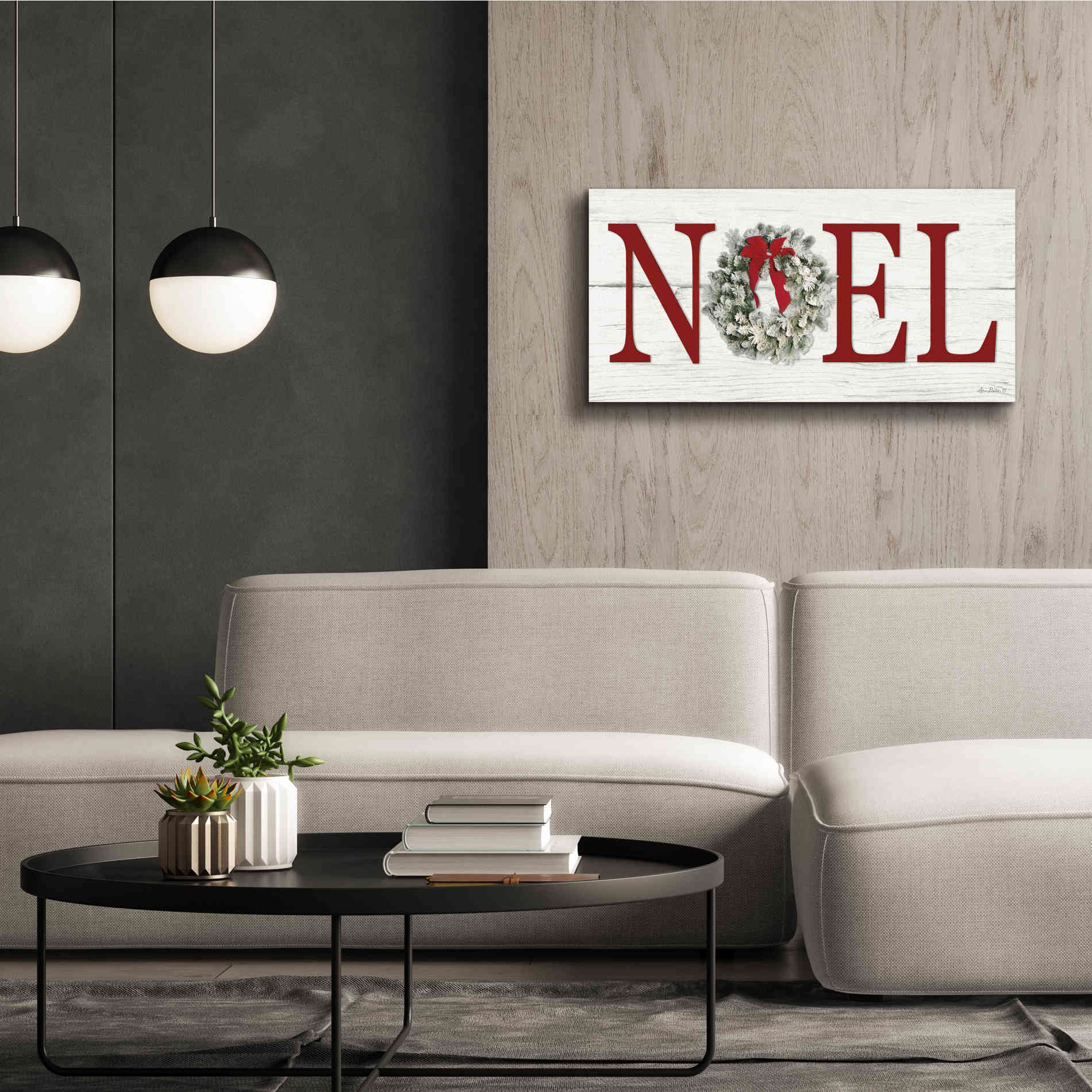 'Christmas Noel' by Lori Deiter, Canvas Wall Art,40 x 20