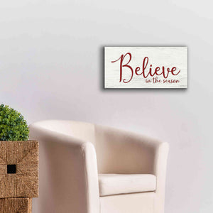 'Believe in the Season' by Lori Deiter, Canvas Wall Art,24 x 12