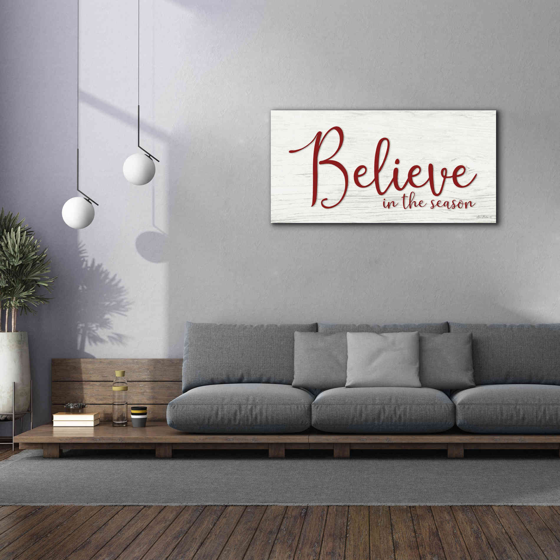'Believe in the Season' by Lori Deiter, Canvas Wall Art,60 x 30