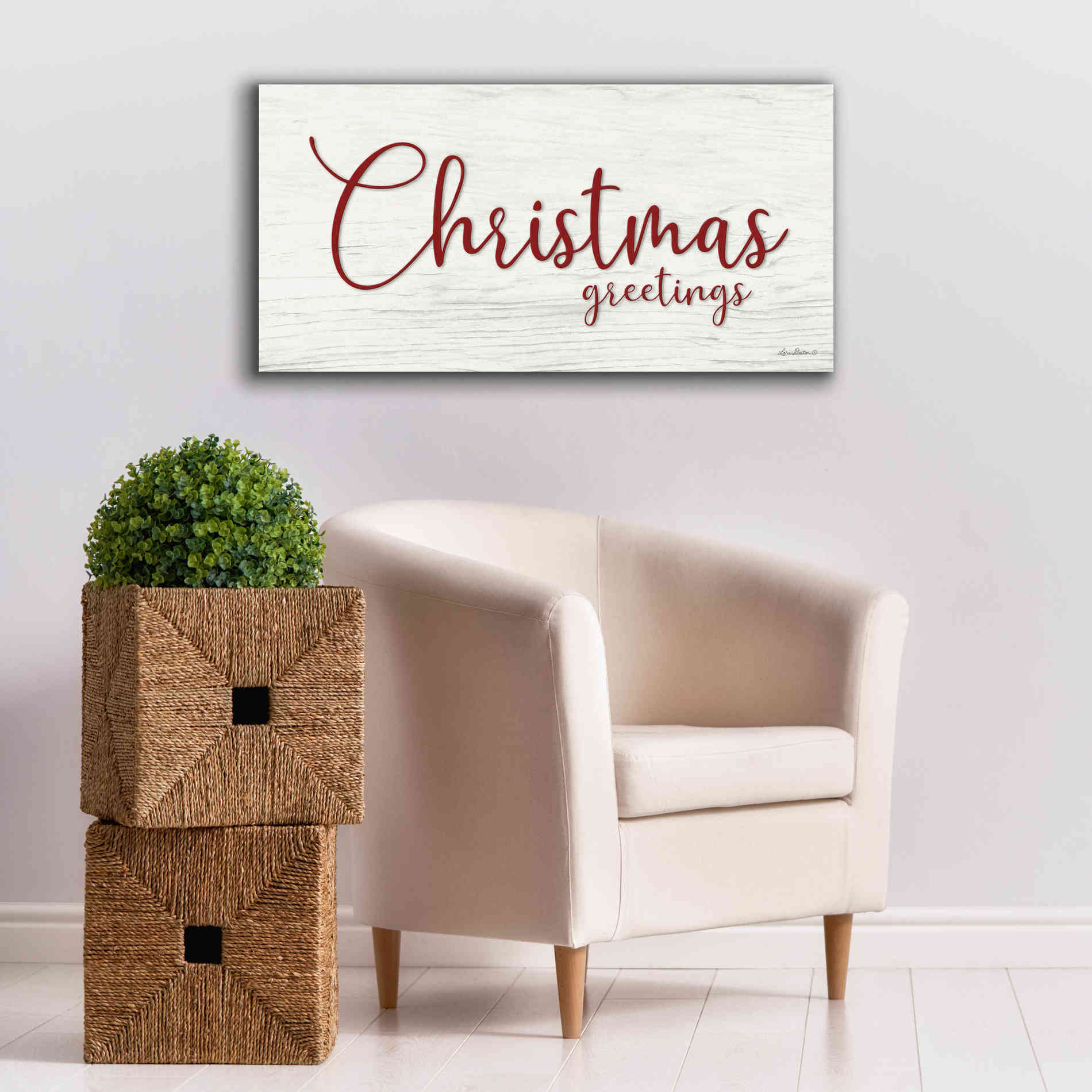 'Christmas Greetings' by Lori Deiter, Canvas Wall Art,40 x 20