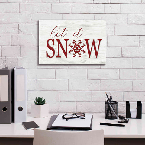 Image of 'Let It Snow 2' by Lori Deiter, Canvas Wall Art,18 x 12