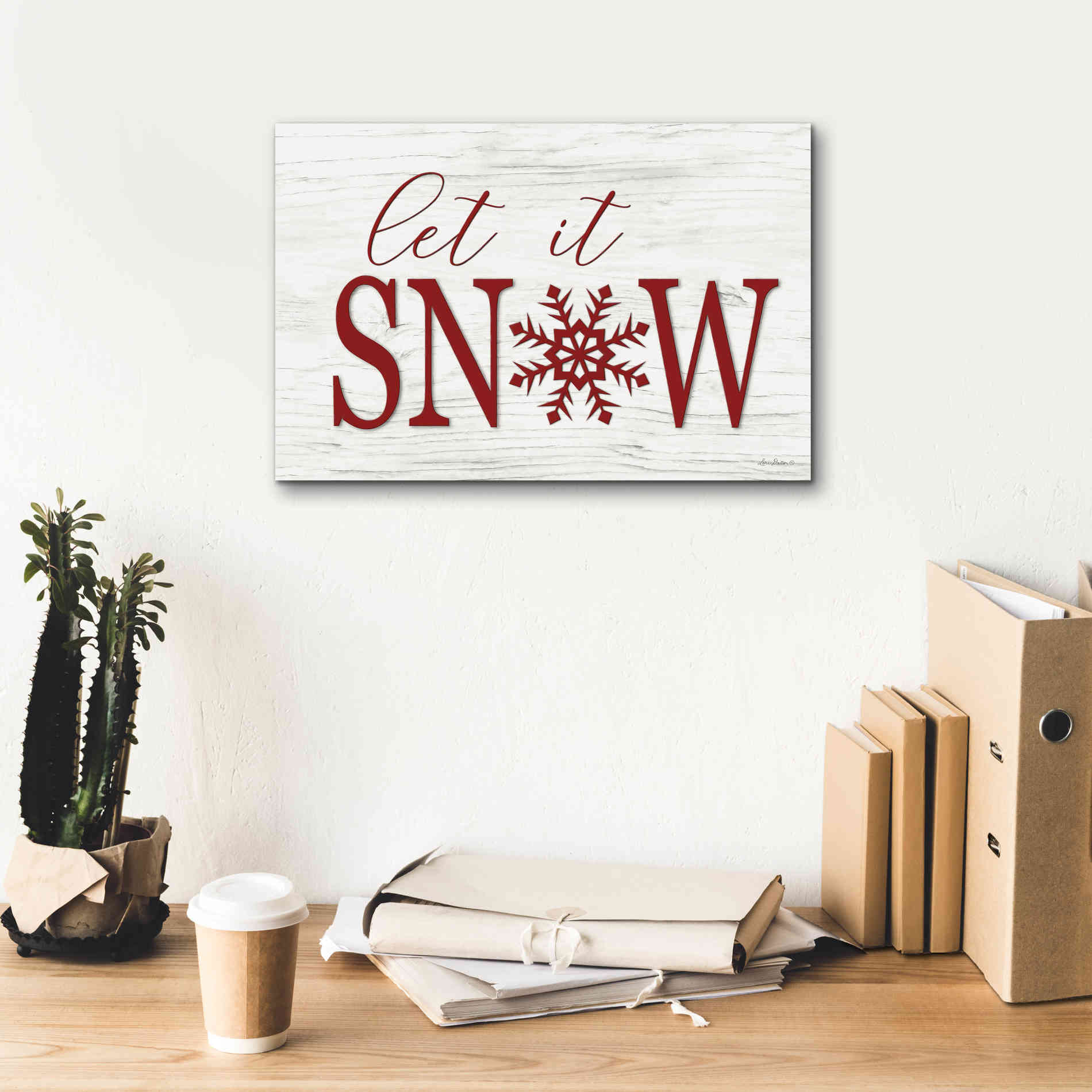 'Let It Snow 2' by Lori Deiter, Canvas Wall Art,18 x 12