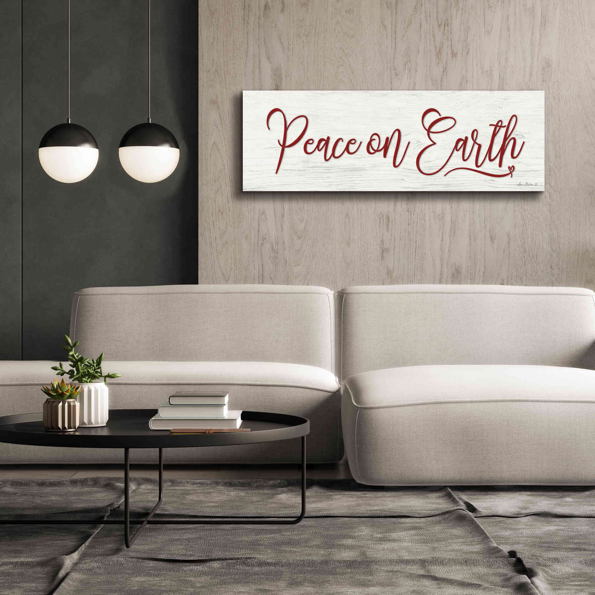 'Peace on Earth' by Lori Deiter, Canvas Wall Art,60 x 20