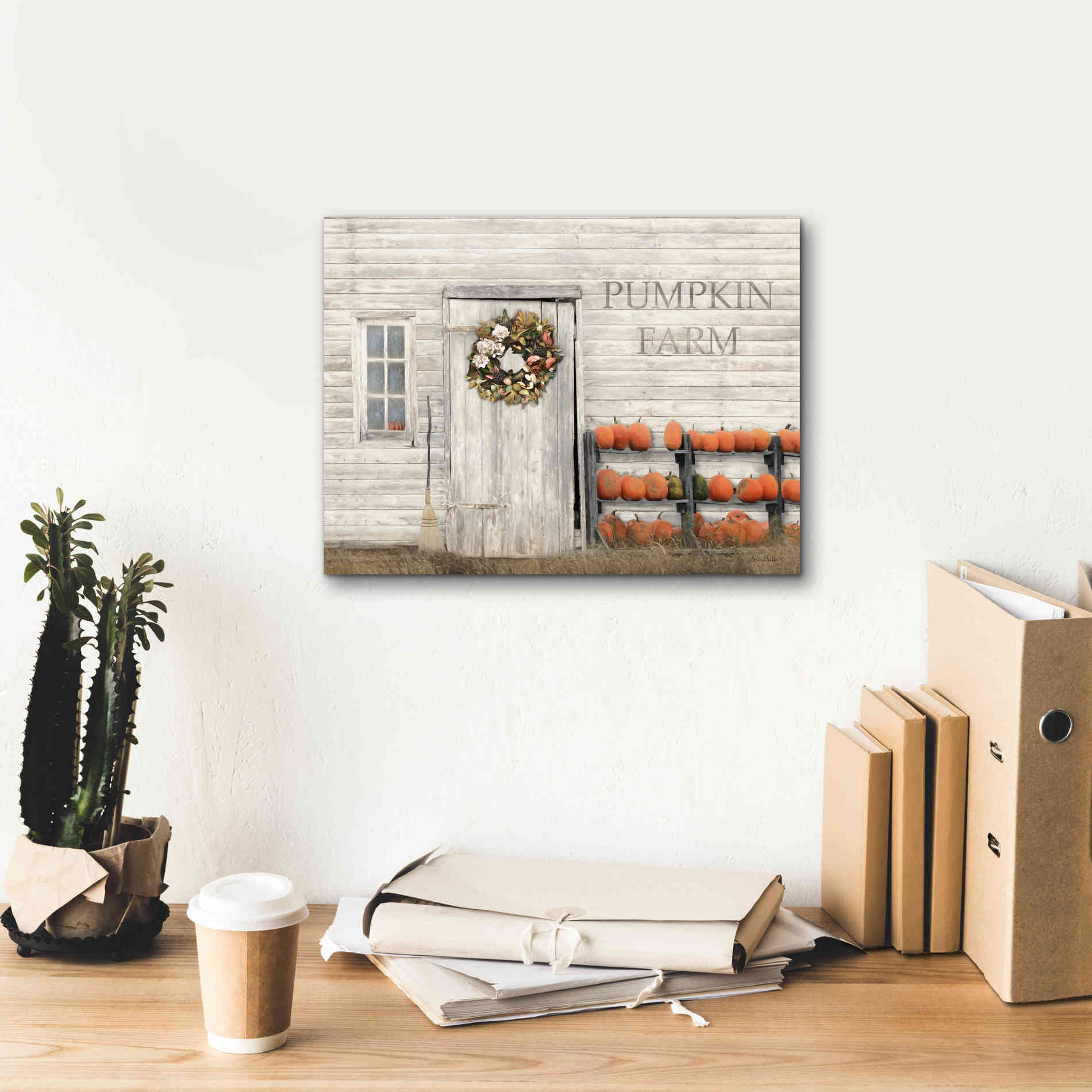 'Pumpkin Farm' by Lori Deiter, Canvas Wall Art,16 x 12
