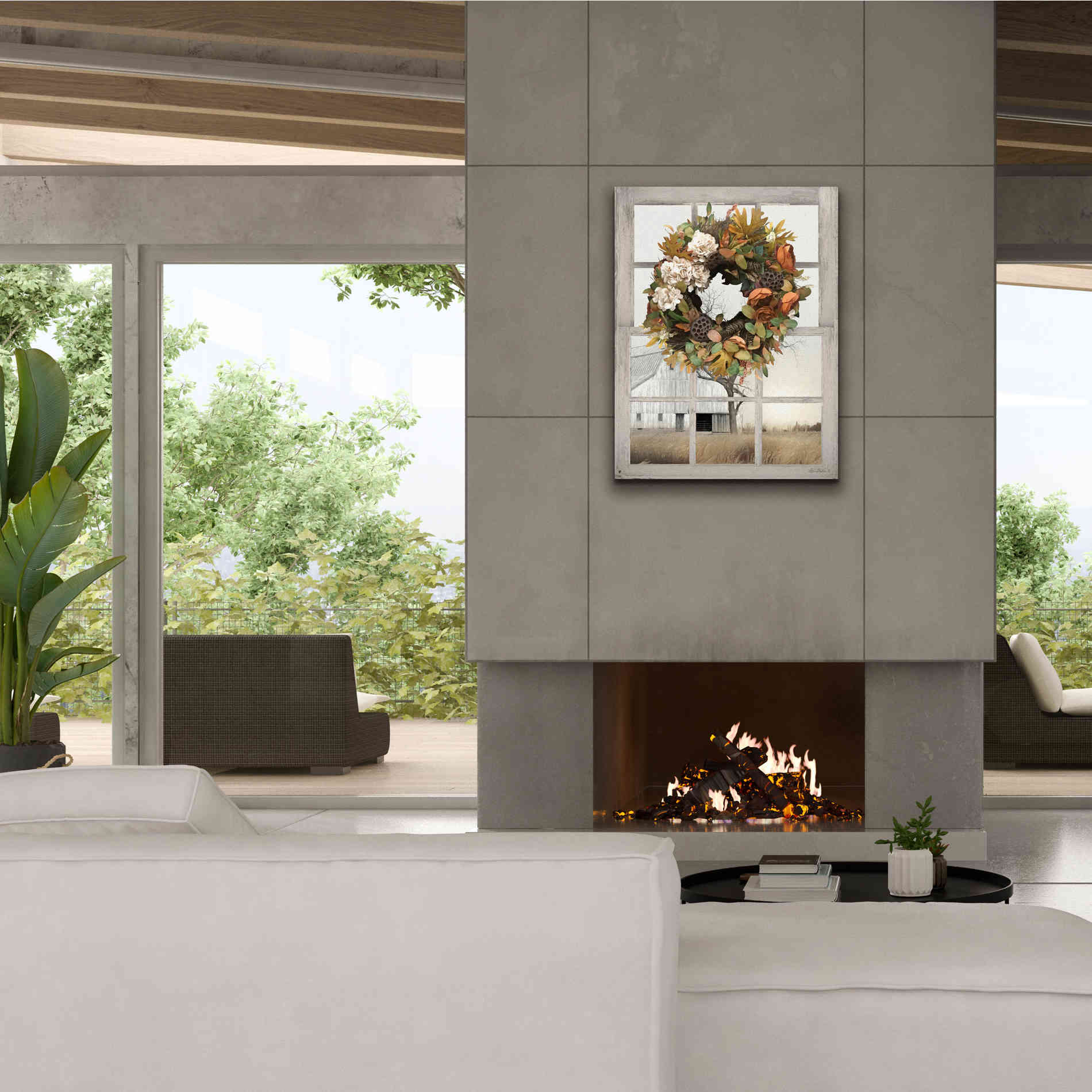 'Fall Window View I' by Lori Deiter, Canvas Wall Art,26 x 34