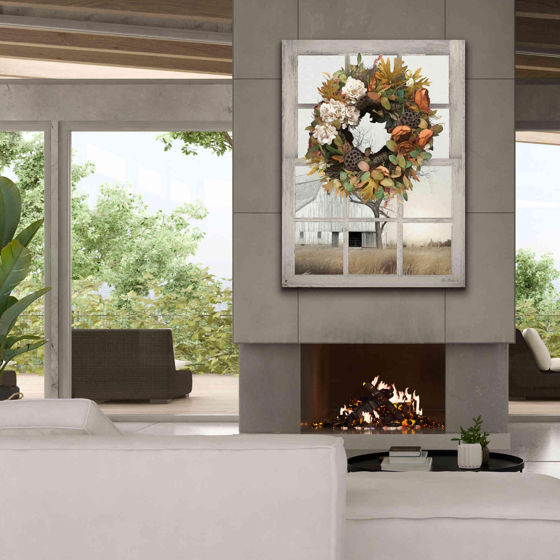 'Fall Window View I' by Lori Deiter, Canvas Wall Art,40 x 54