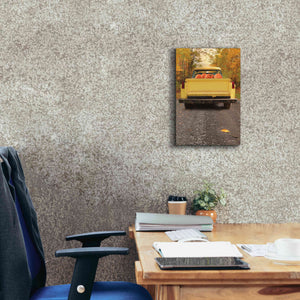 'Yellow Pumpkin Hauler' by Lori Deiter, Canvas Wall Art,12 x 18