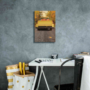 'Yellow Pumpkin Hauler' by Lori Deiter, Canvas Wall Art,12 x 18