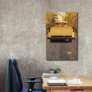 'Yellow Pumpkin Hauler' by Lori Deiter, Canvas Wall Art,26 x 40