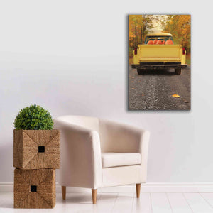 'Yellow Pumpkin Hauler' by Lori Deiter, Canvas Wall Art,26 x 40
