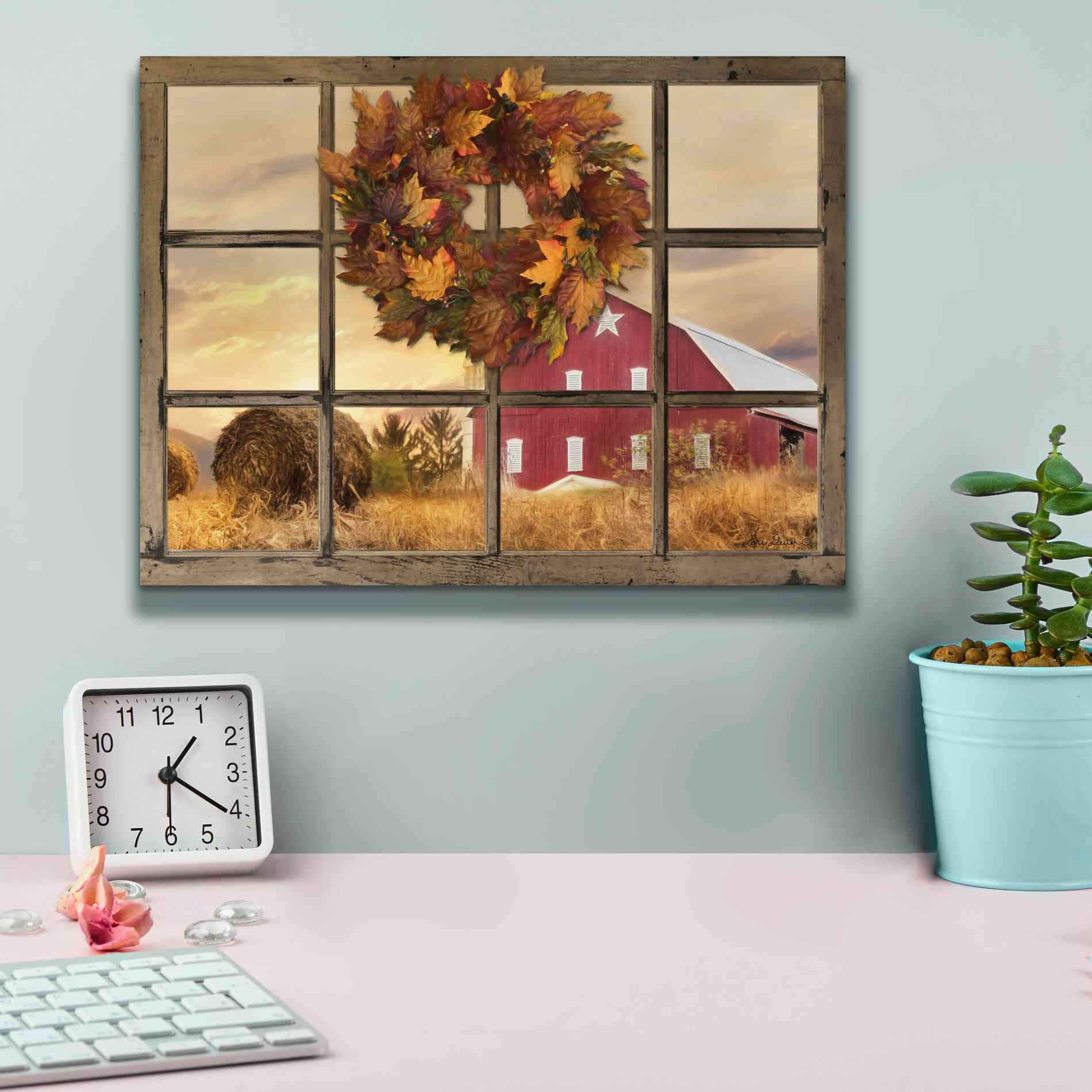 'Fall Window View' by Lori Deiter, Canvas Wall Art,16 x 12