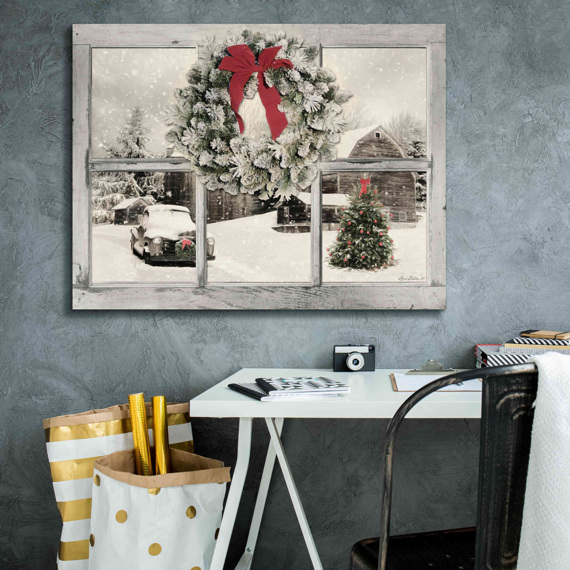'It's Cold Outside' by Lori Deiter, Canvas Wall Art,34 x 26