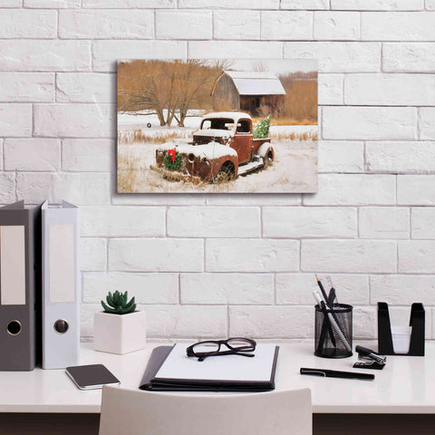 Image of 'Christmas Lawn Ornament' by Lori Deiter, Canvas Wall Art,18 x 12