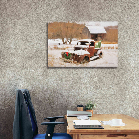 Image of 'Christmas Lawn Ornament' by Lori Deiter, Canvas Wall Art,40 x 26