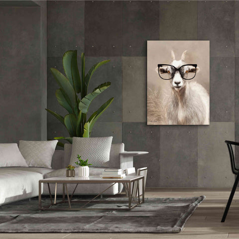 Image of 'See Clearly Goat' by Lori Deiter, Canvas Wall Art,40 x 54