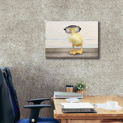 Image of 'Diving Duck' by Lori Deiter, Canvas Wall Art,26 x 18