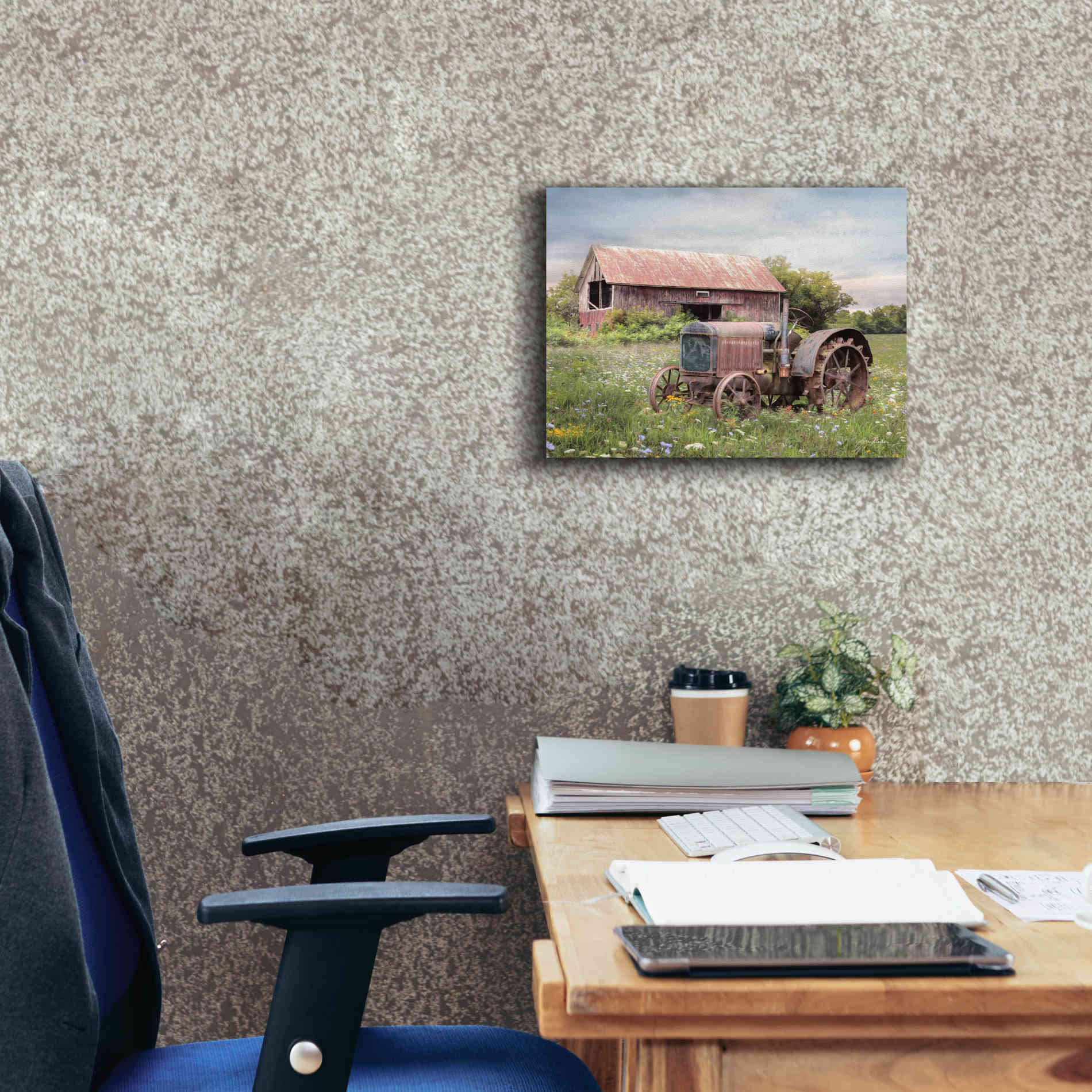 'Clayton Tractor' by Lori Deiter, Canvas Wall Art,16 x 12