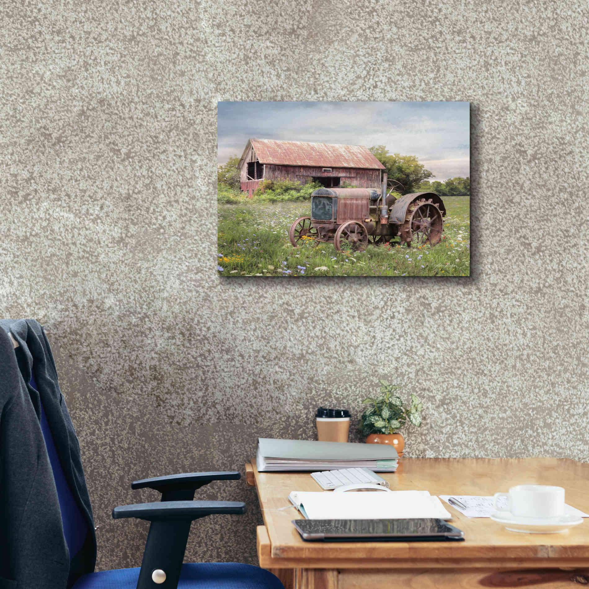 'Clayton Tractor' by Lori Deiter, Canvas Wall Art,24 x 20