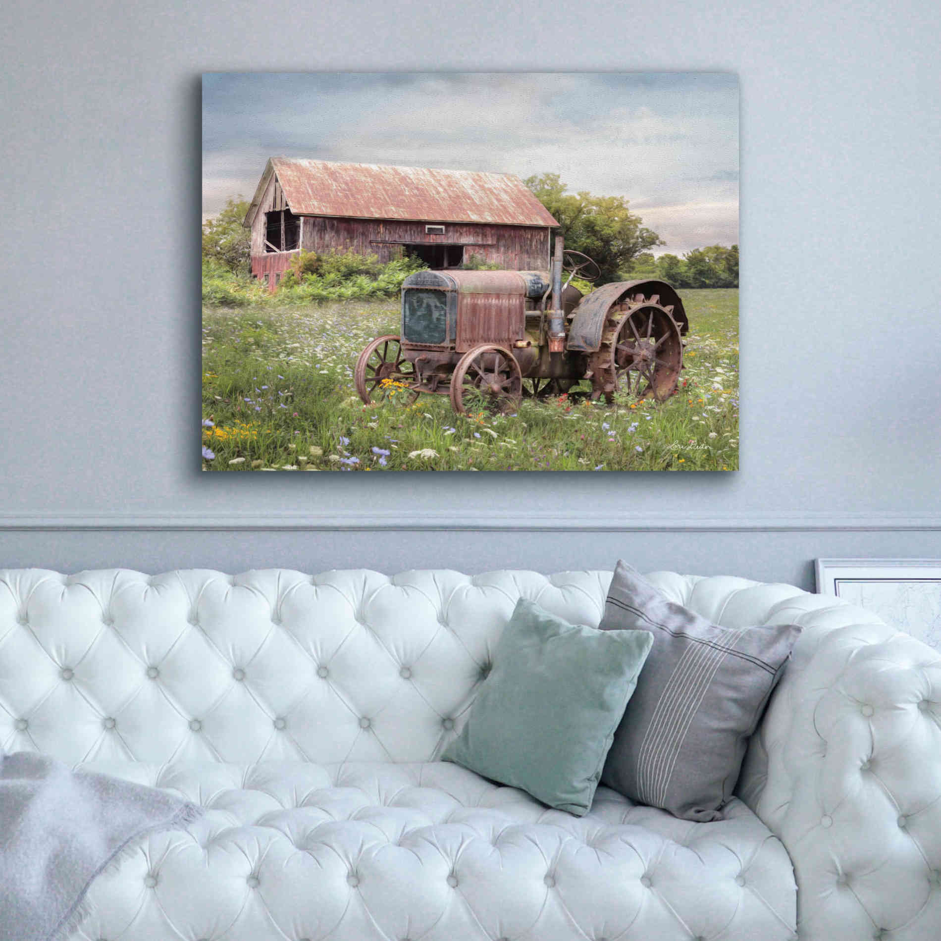 'Clayton Tractor' by Lori Deiter, Canvas Wall Art,54 x 40