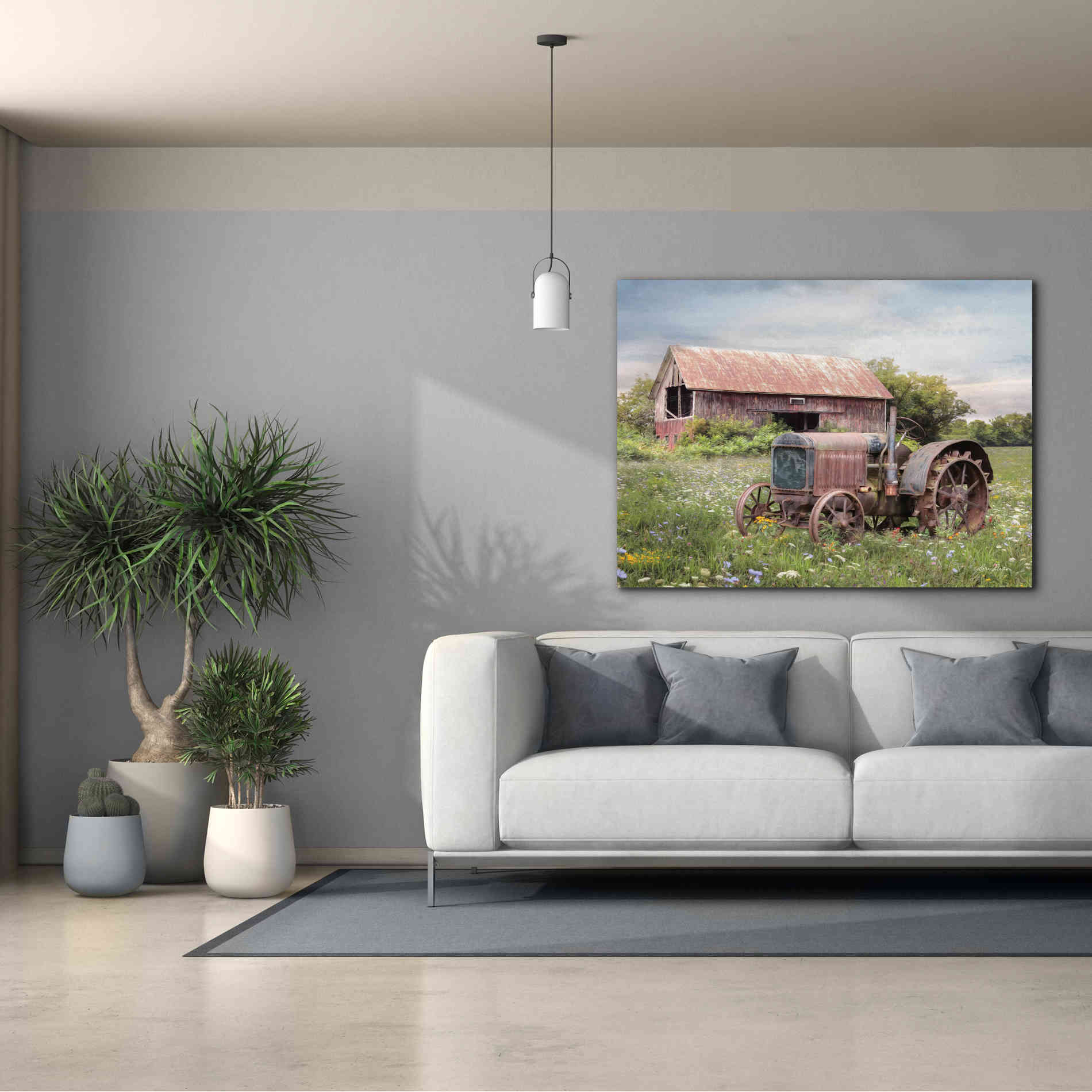 'Clayton Tractor' by Lori Deiter, Canvas Wall Art,54 x 40