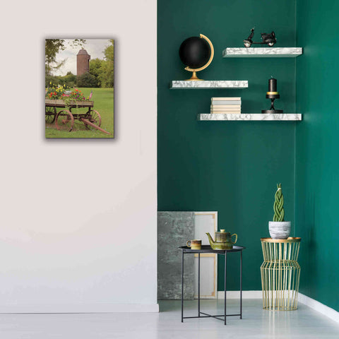Image of 'Clayton Flower Wagon' by Lori Deiter, Canvas Wall Art,18 x 26